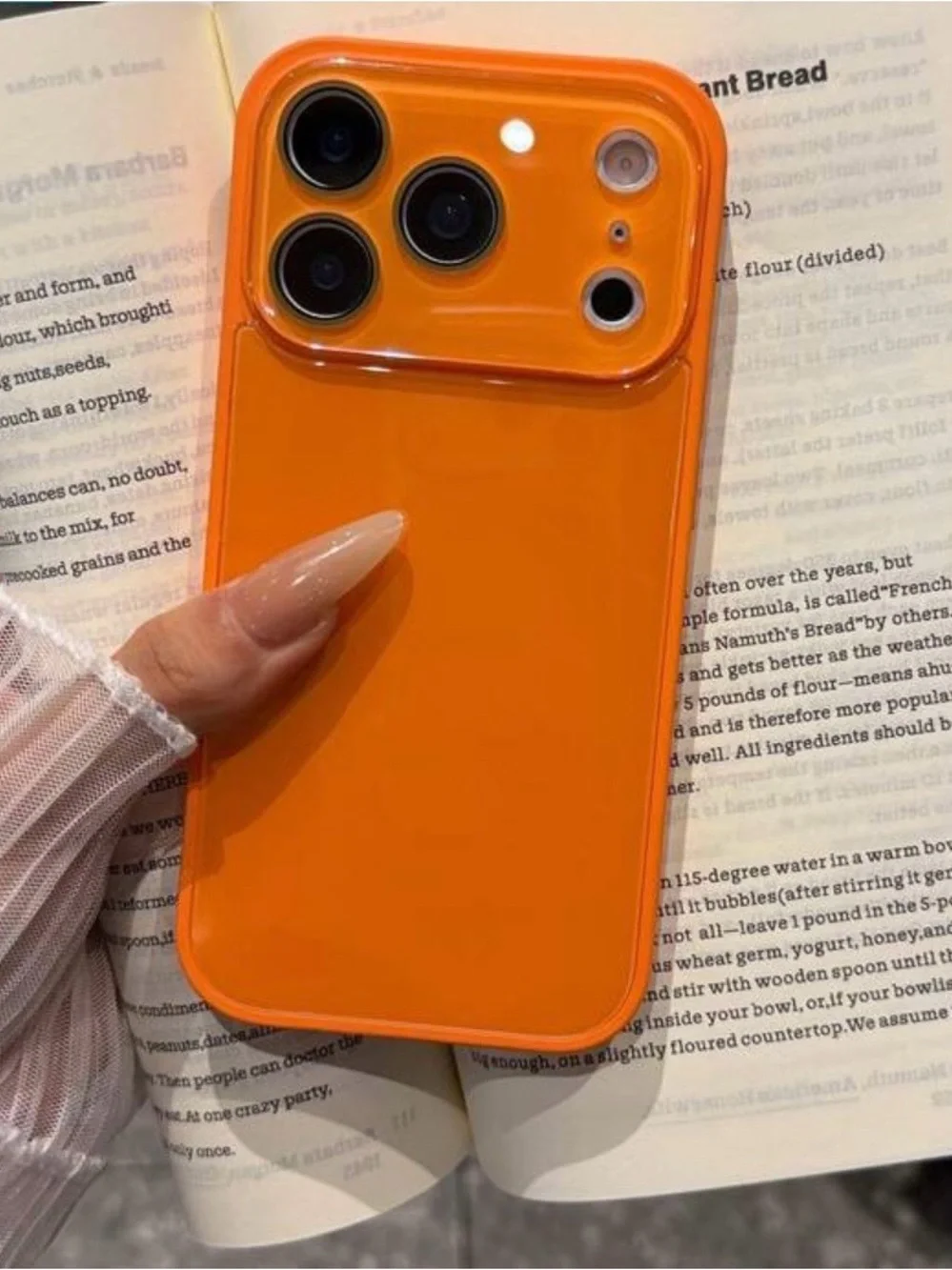 Luxury Orange Gloss Protective Phone Case iPhone 16 Pro Max or 17 Pro